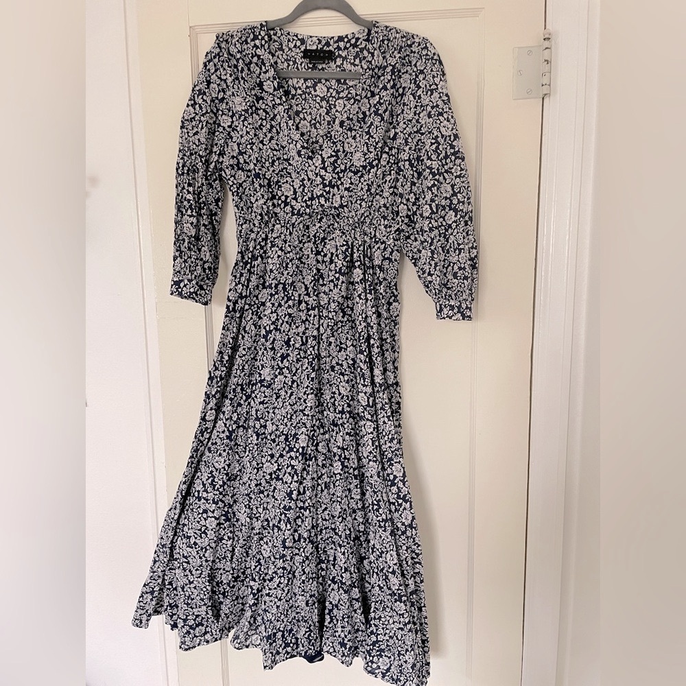Hatch Floral Puff Sleeve Maternity Dress